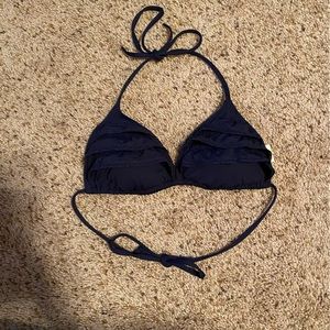 Navy Abercrombie & Fitch Triangle Bikini Top